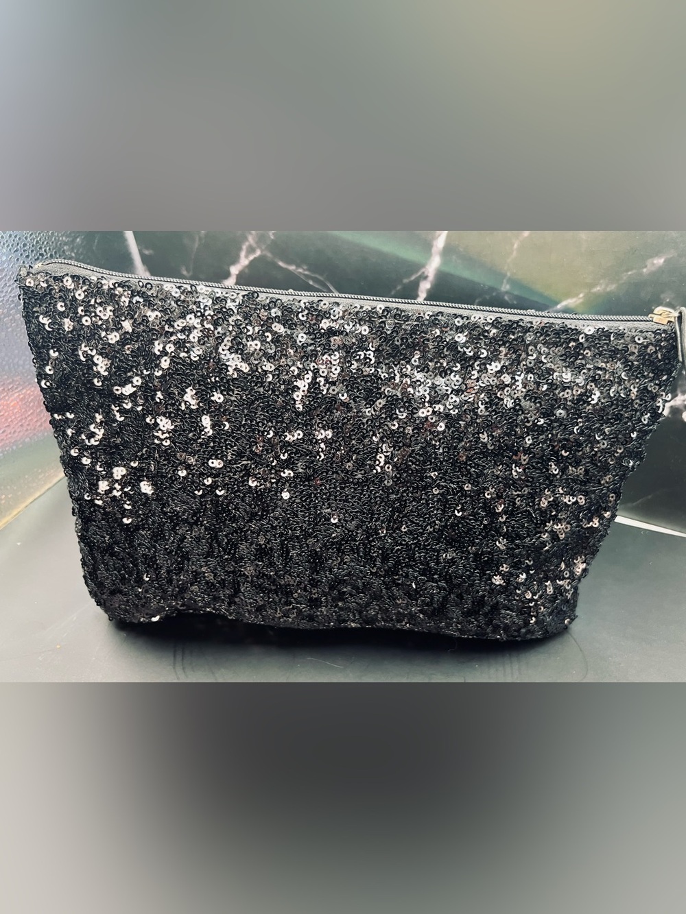 Kate Spade black sequin clutch bag. EUC - Picture 3 of 9